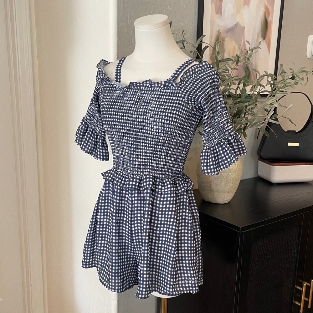 Bebe Girls Spring Summer Romper Kids Cutesy Ruffle Coquette Cottagecore